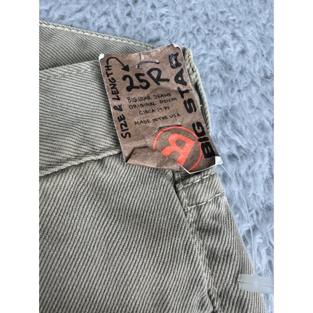 Womens Capri Pants Big Star Size 25R Beige Cotton Denim Made In USA Casual Wear - Picture 4 of 16